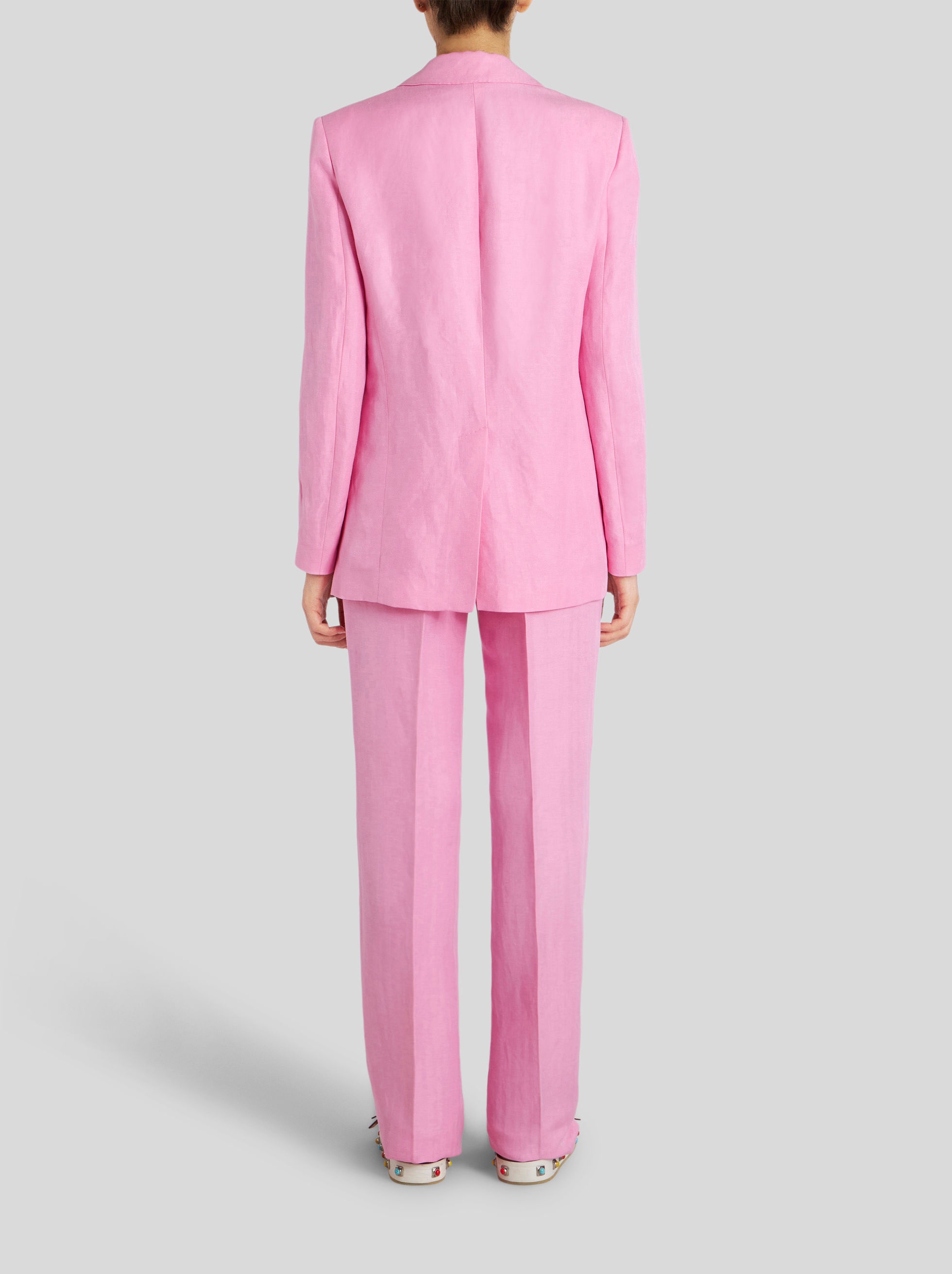 TAILORED LINEN AND SILK JACKET - 5