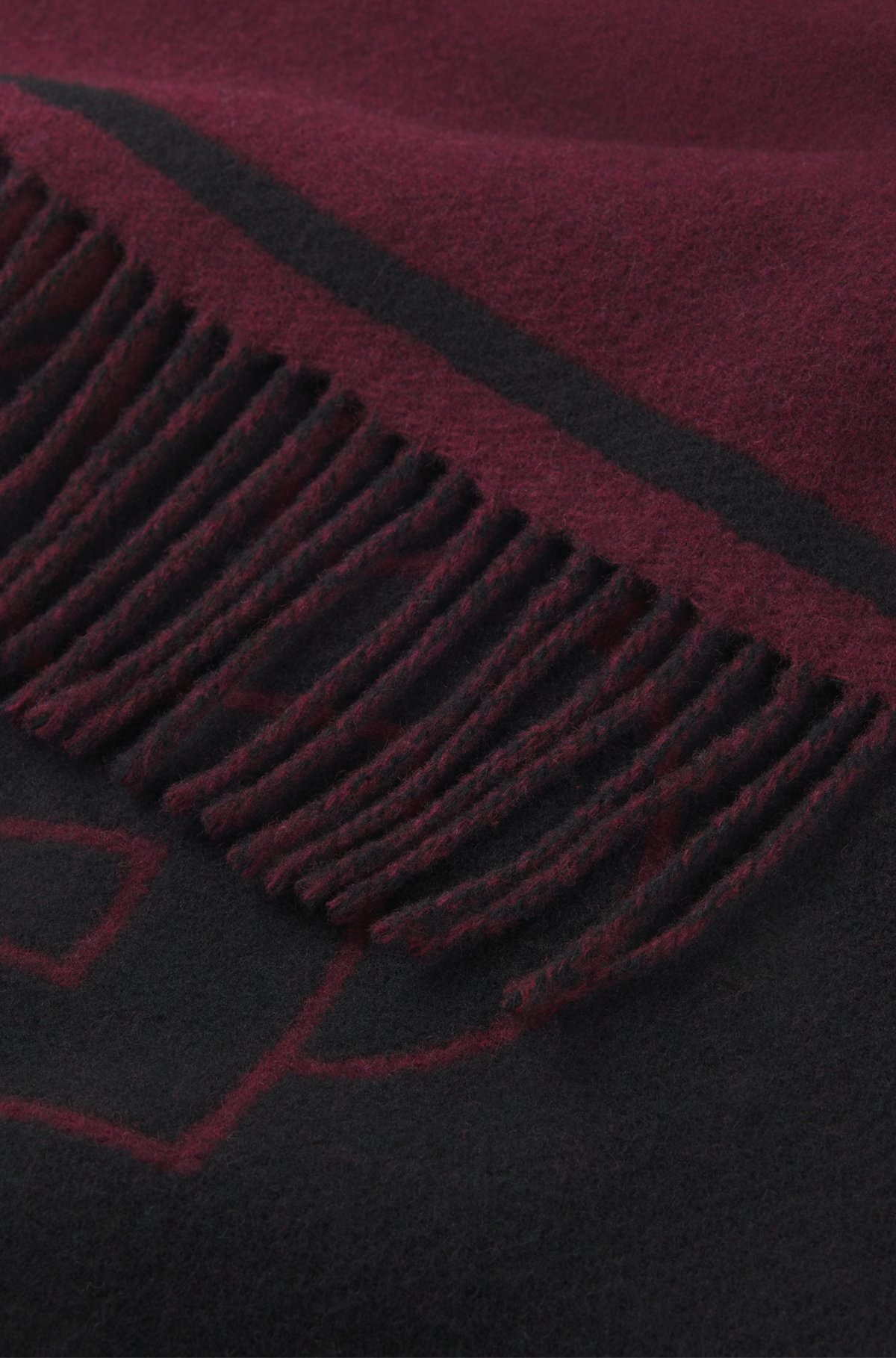 WOOL-BLEND SCARF WITH DOUBLE B MONOGRAM JACQUARD - 2
