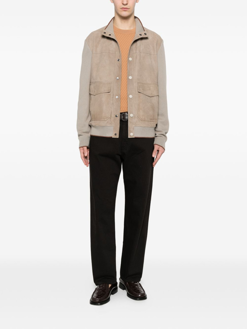 Canali patch-pocket bomber jacket outlook