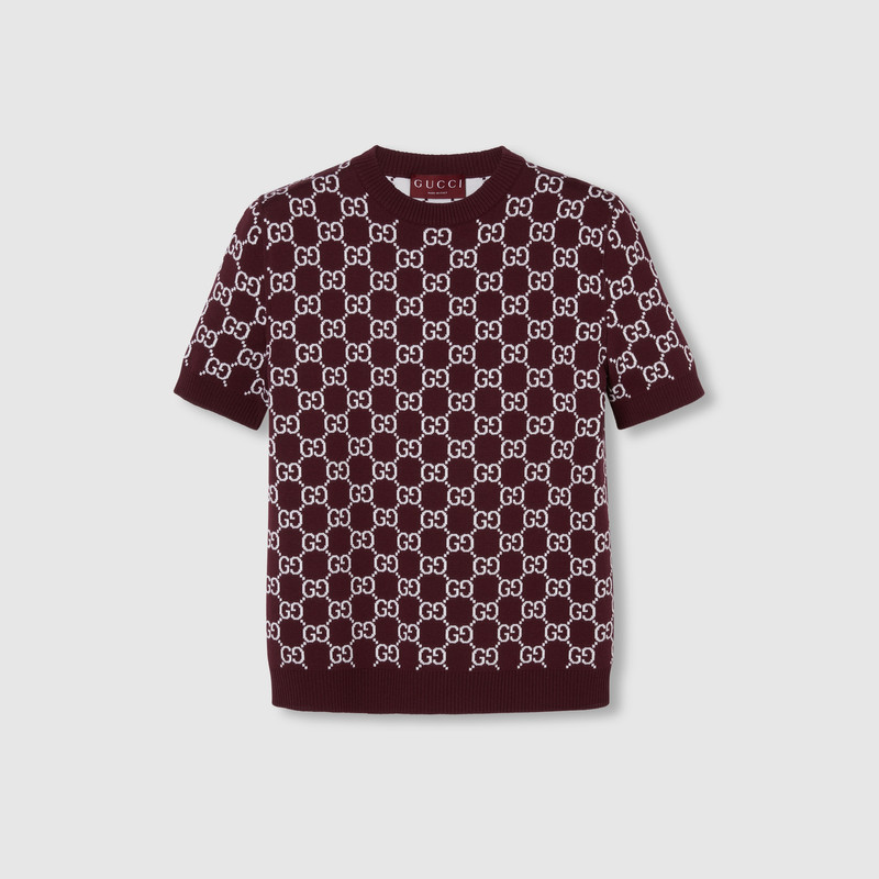 Reversible GG wool jacquard top 1
