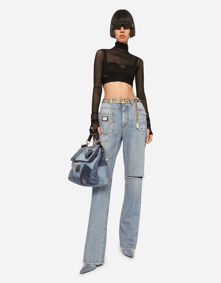 Patchwork denim jeans - 5