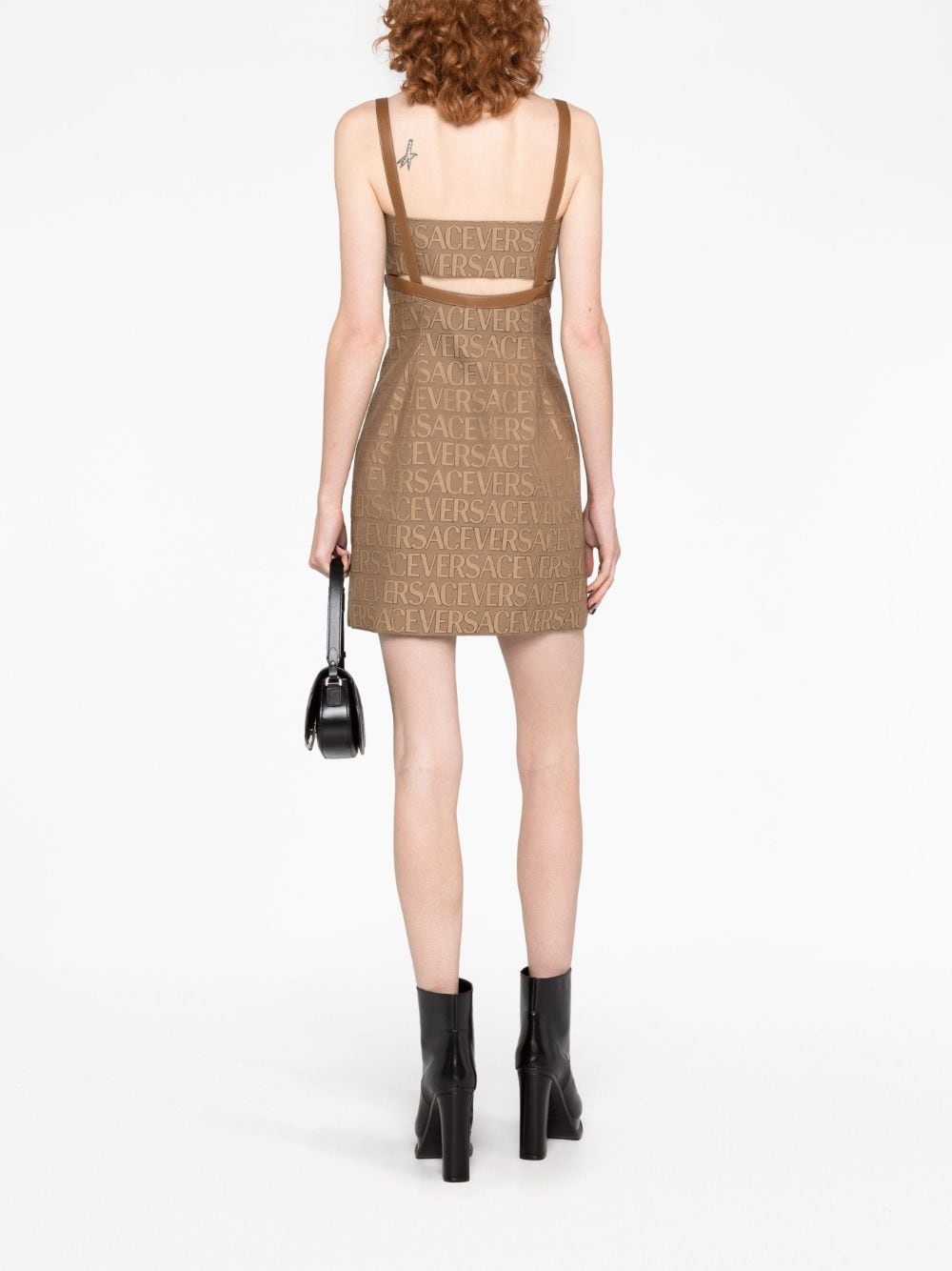Allover cut-out jacquard minidress - 4