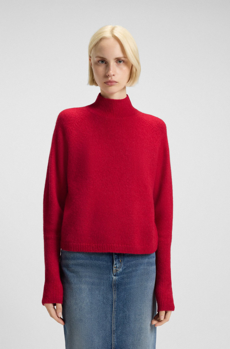RELAXED-FIT MOCK-NECK SWEATER IN A WOOL BLEND 2