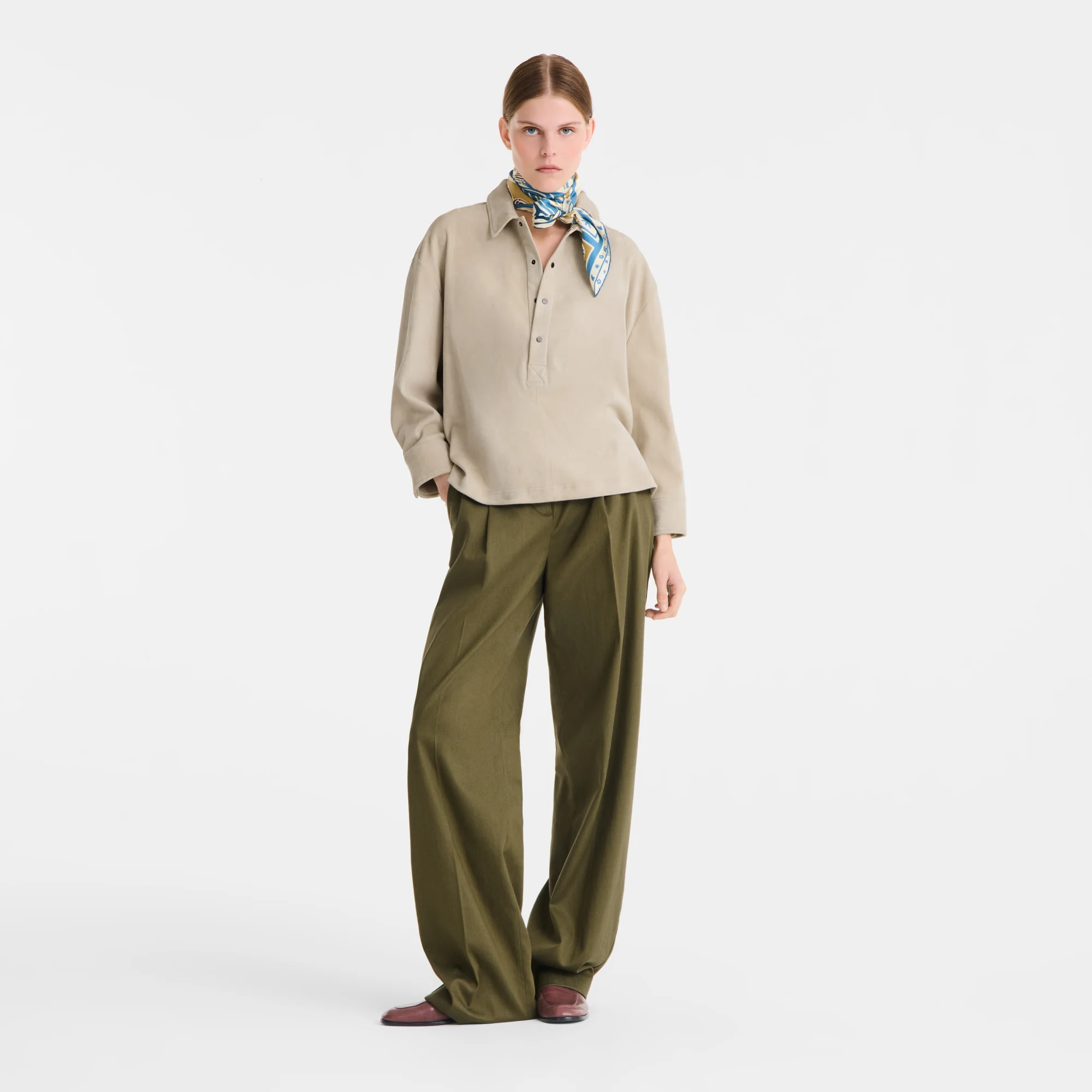 Polo shirt Linen - Leather - 1