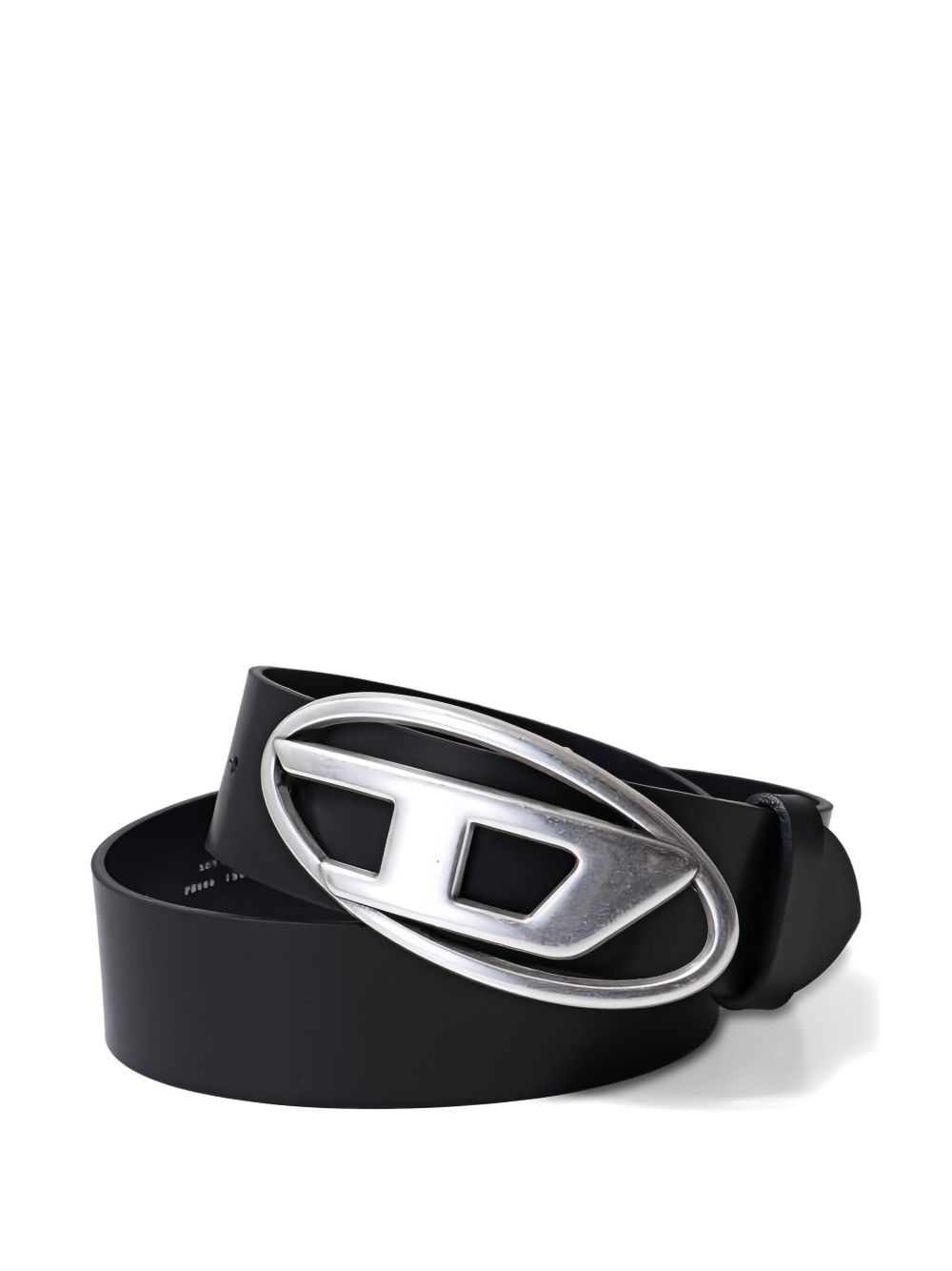 logo-buckle leather belt - 2