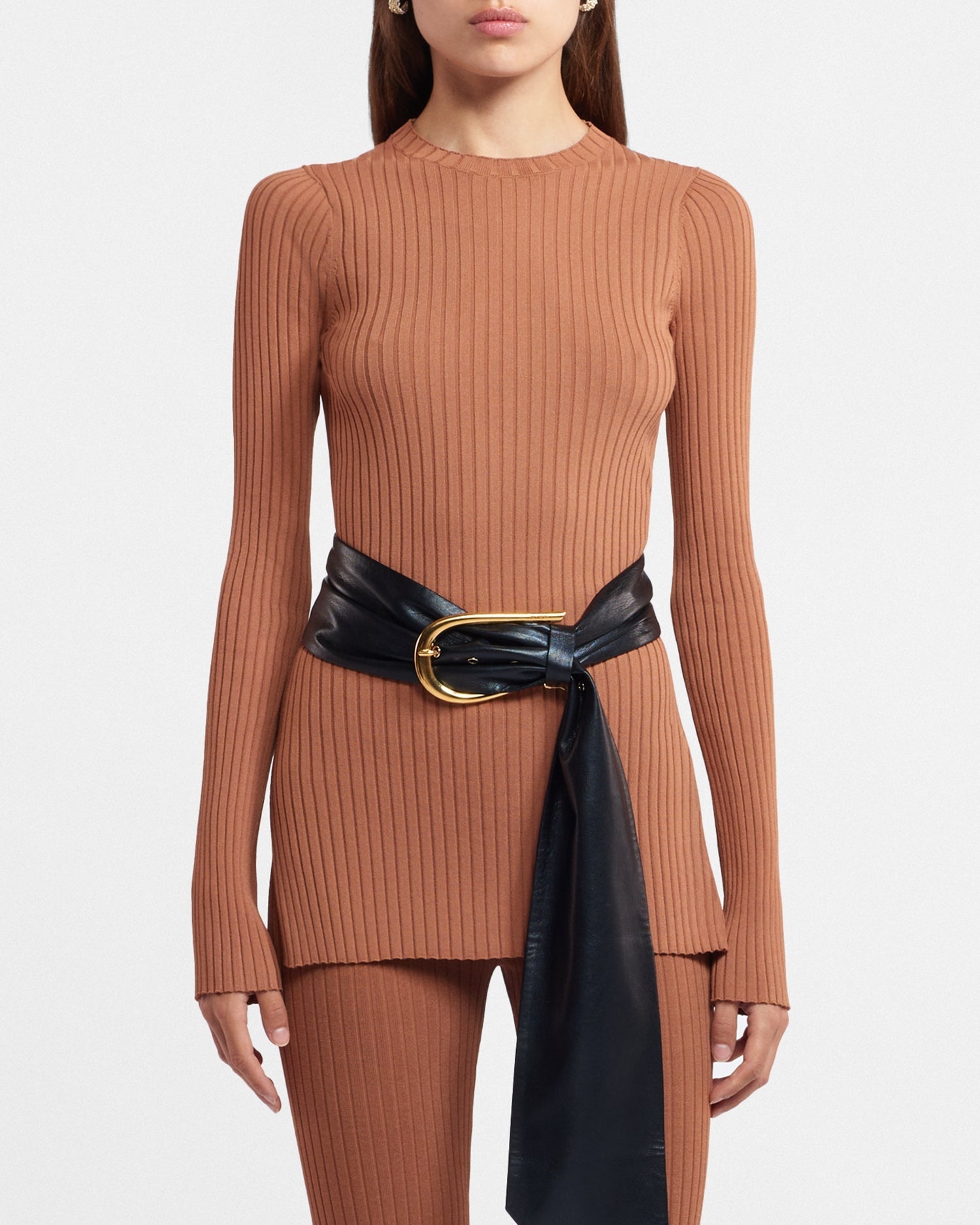 Ribbed-Knit Long-Sleeve Top - 6