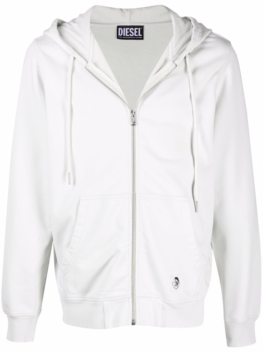 zip-up cotton hoodie - 1