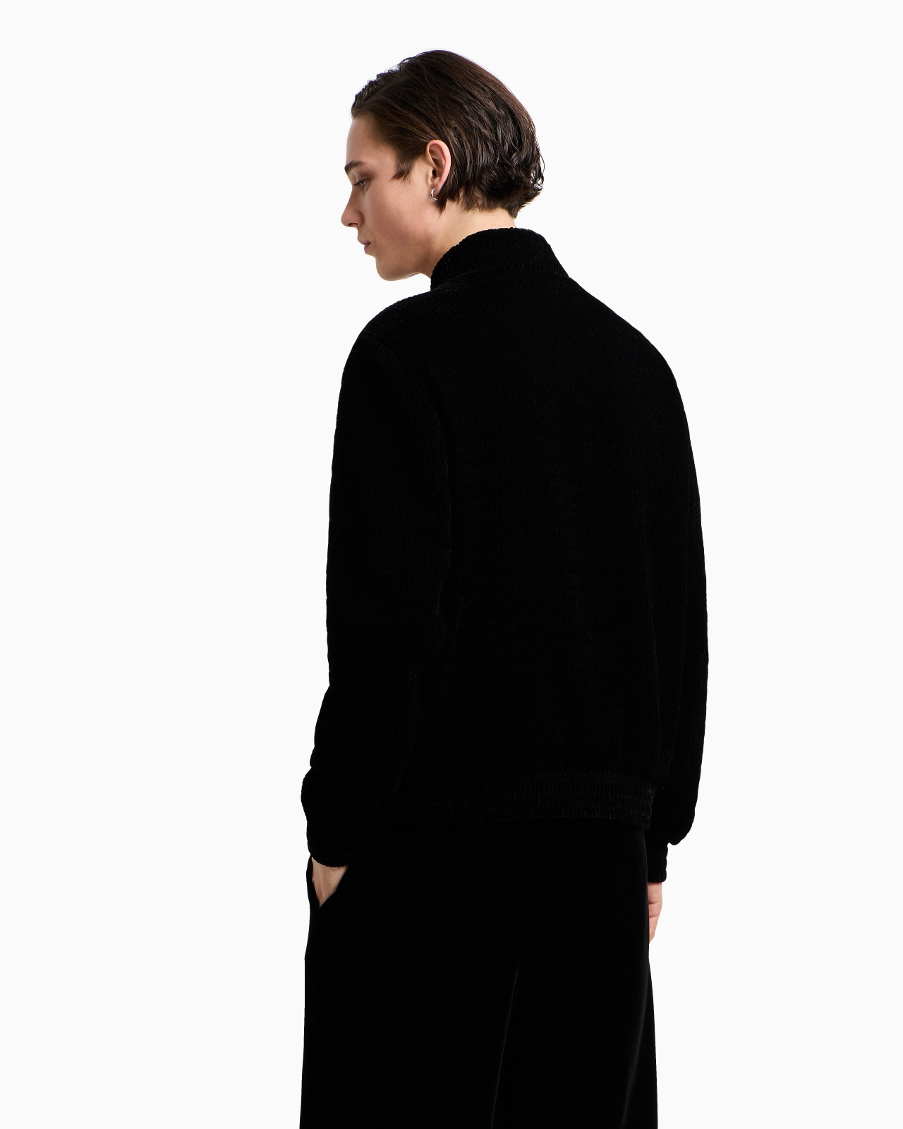 ICON QUILTED STRETCH VELVET BLOUSON - 3