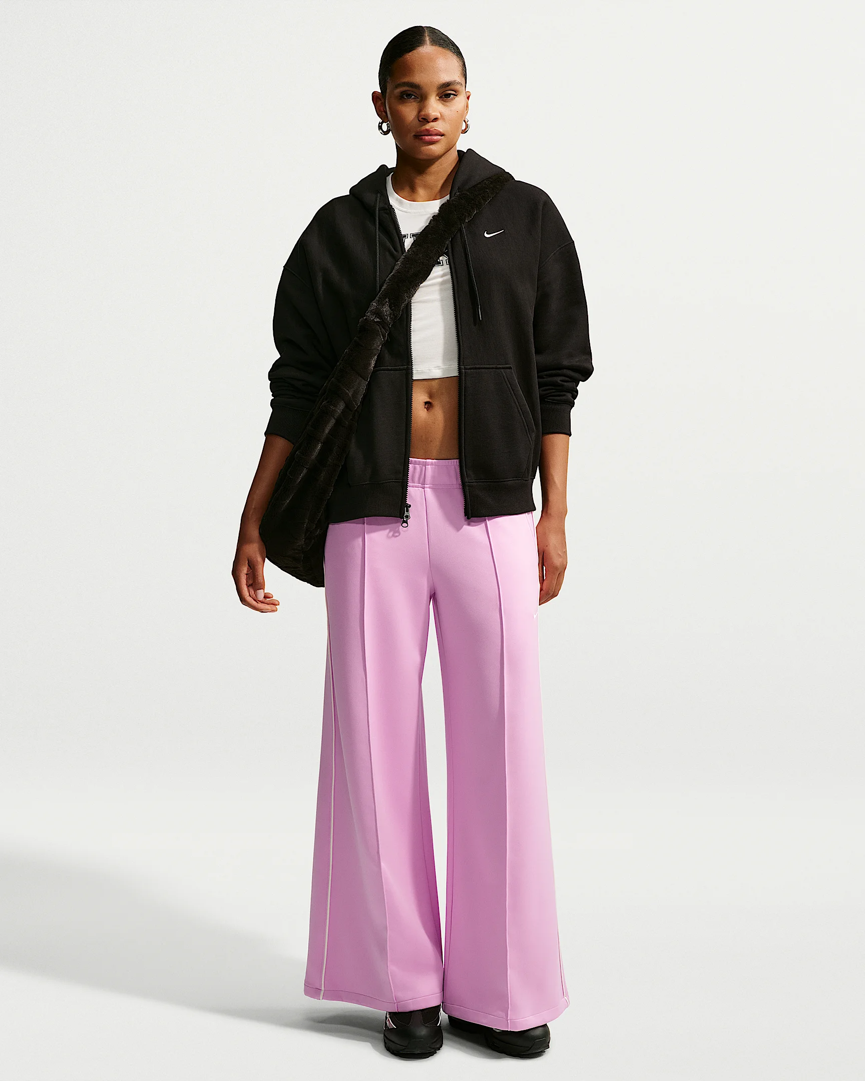 Nike Sportswear Women's Mid-Rise Wide-Leg Track Pants - 1