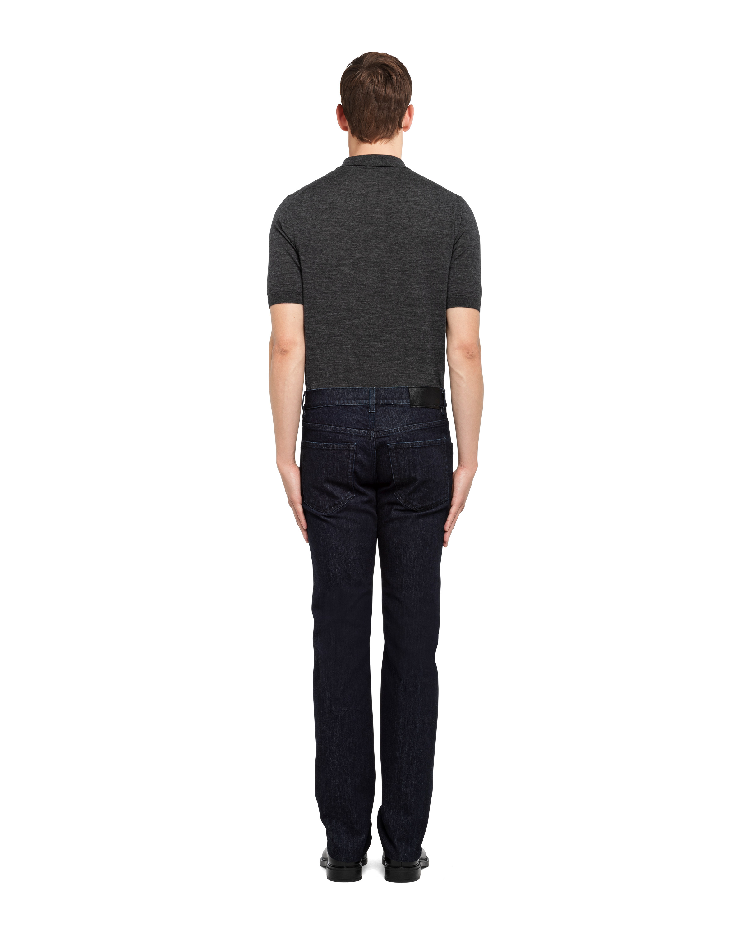 Stretch-denim five-pocket trousers - 4