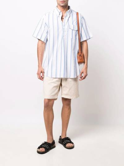 Engineered Garments stripe detail short sleeve shirt outlook