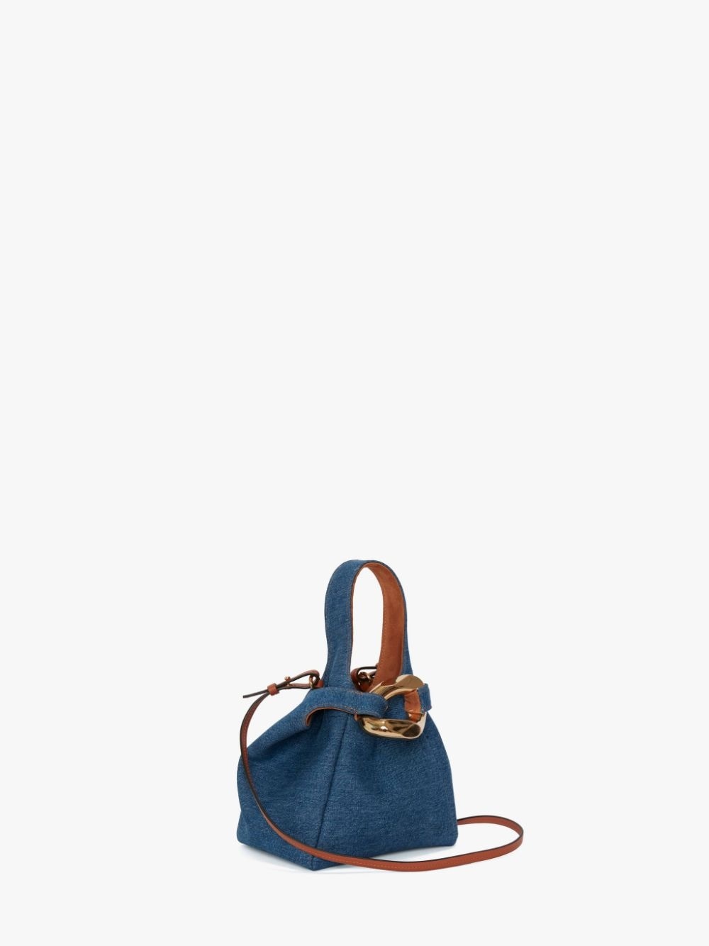 CHAIN LINK POCHETTE - LEATHER TOP HANDLE BAG - 2