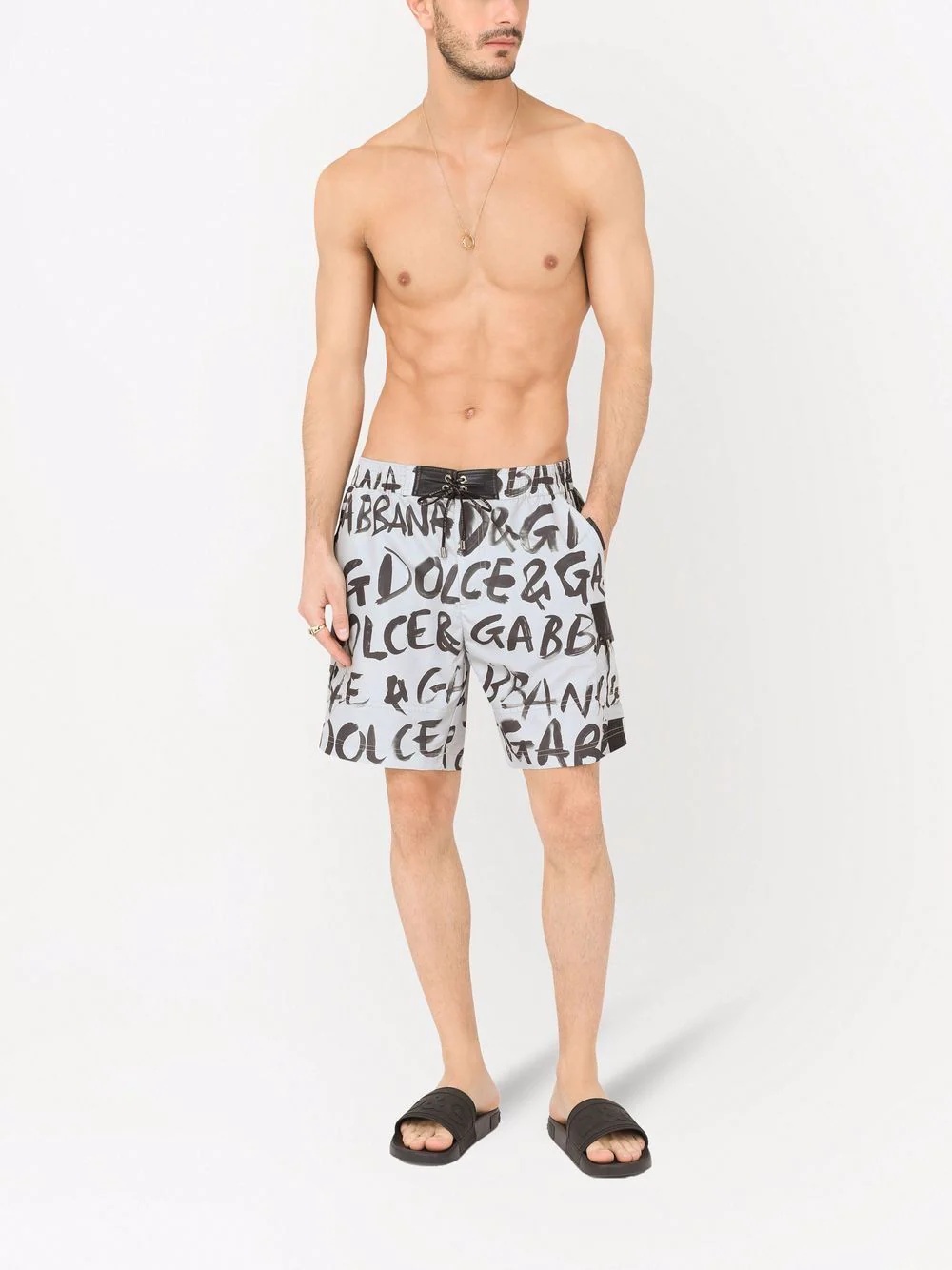 logo-print swimming shorts - 2