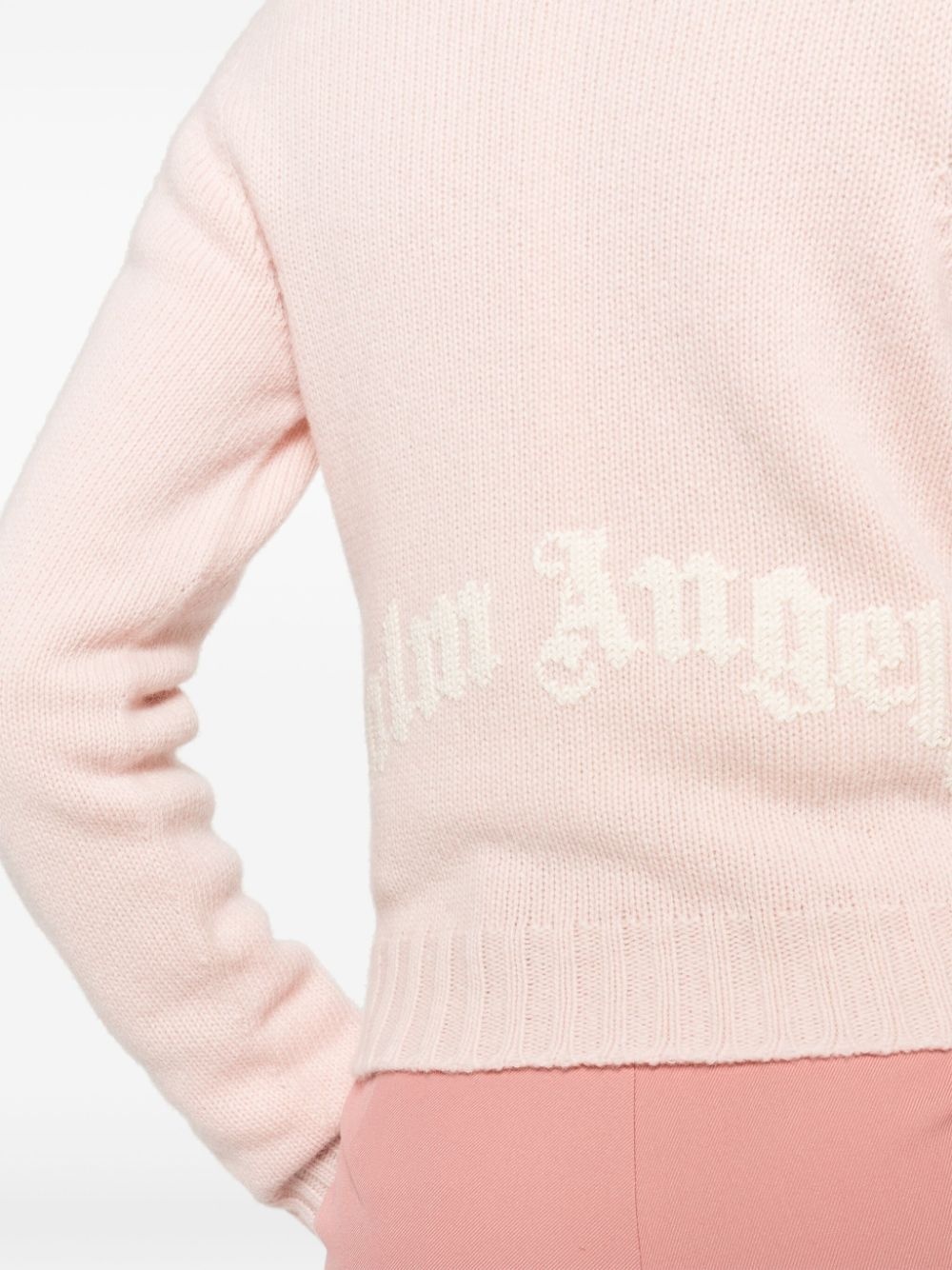 logo-jacquard ribbed-knit jumper - 5