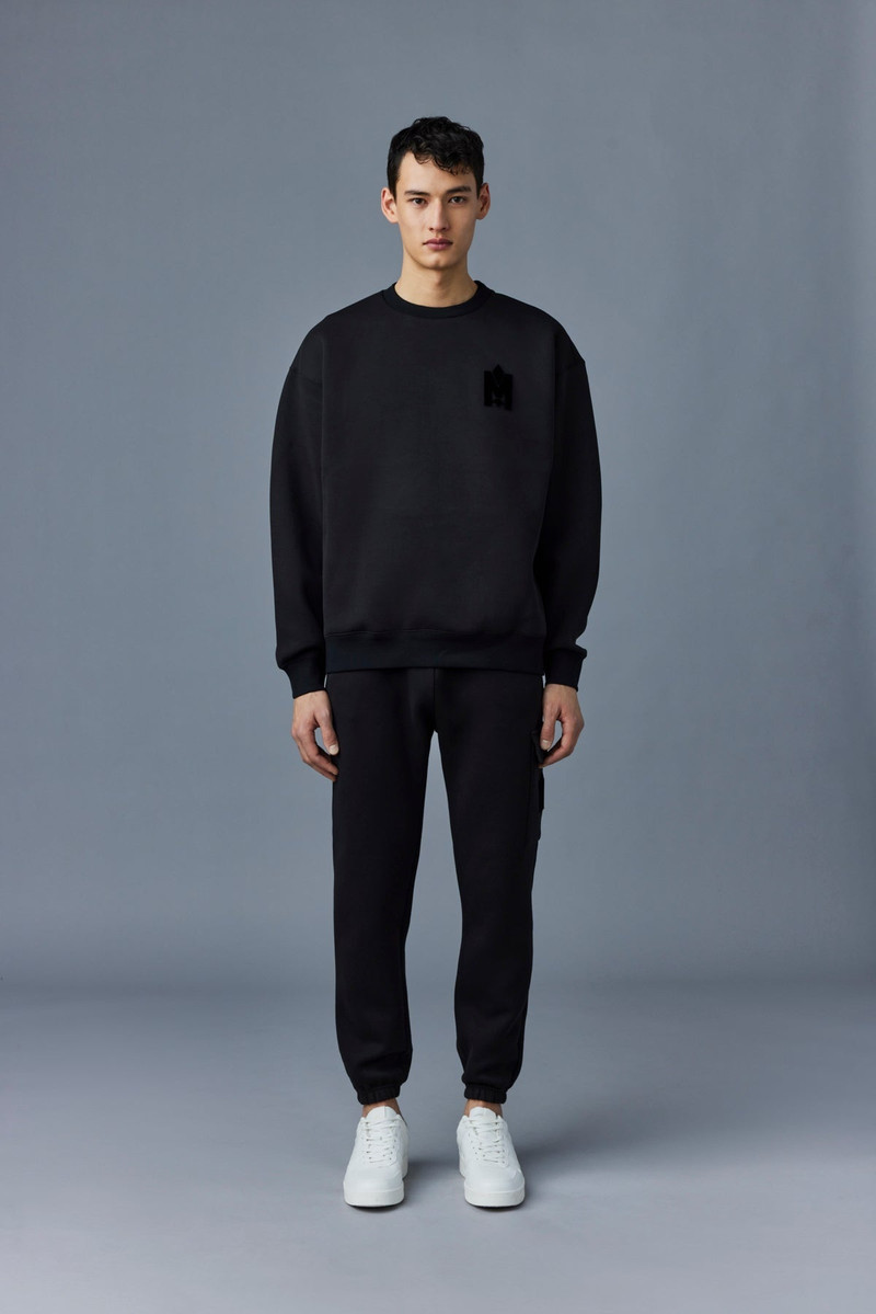 MACKAGE MAX-VT Double face jersey sweatshirt with embroidered logo outlook