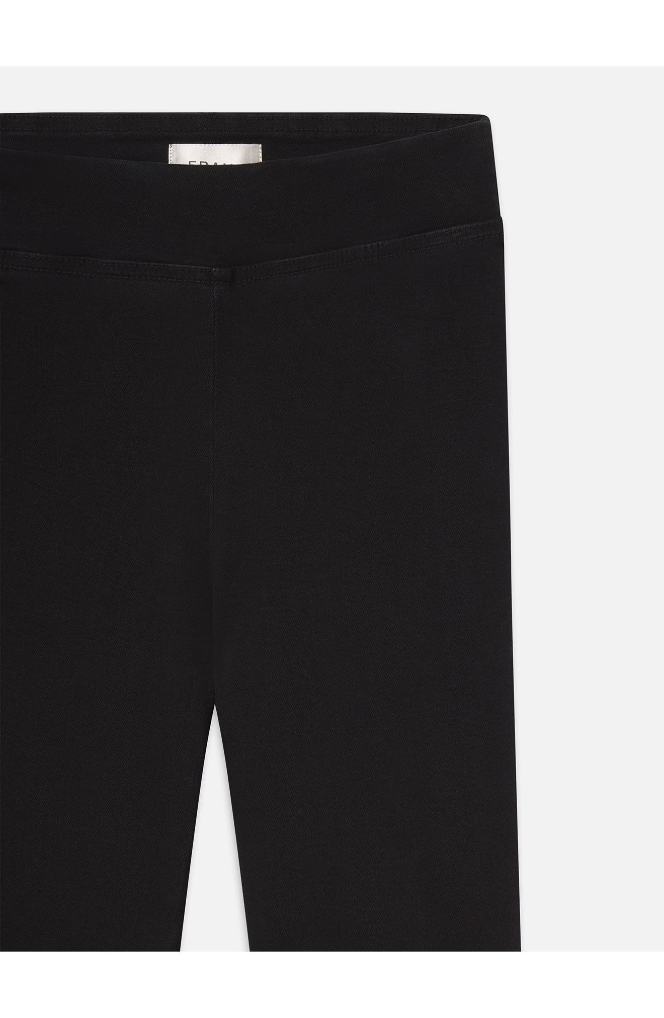 FRAME Jetset Weekend Pull-On High Waist Capri Jeans in Sheen Noir at Nordstrom - 7