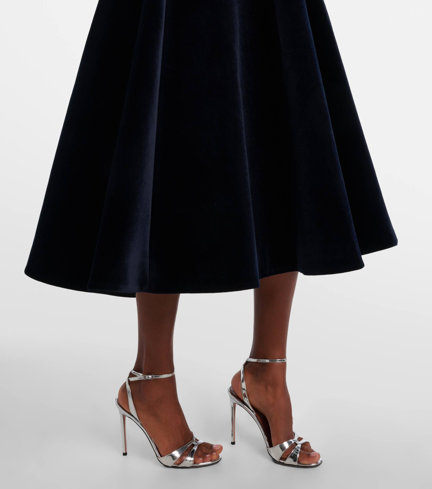 Camilla cotton velvet midi dress - 5