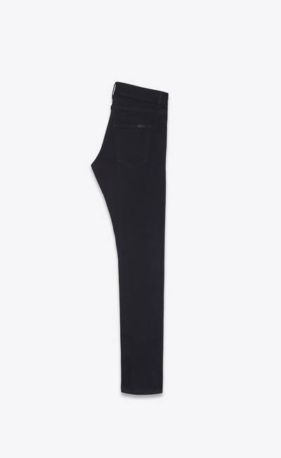 SAINT LAURENT slim-fit jeans in worn black denim outlook