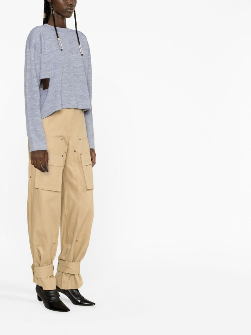 FENDI cut-out-detailing cropped jumper outlook