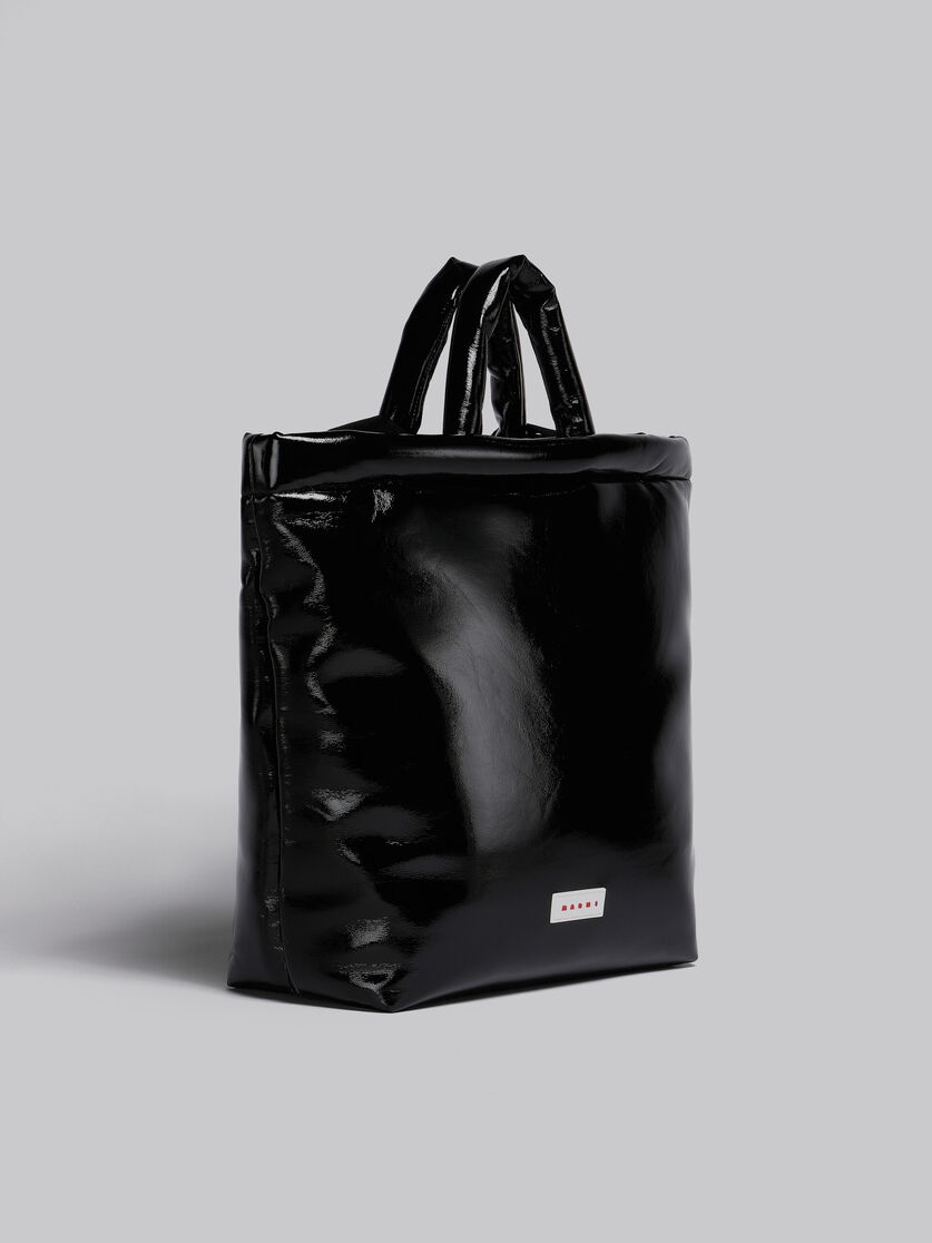 BEY TOTE BAG IN BLACK PATENT - 6