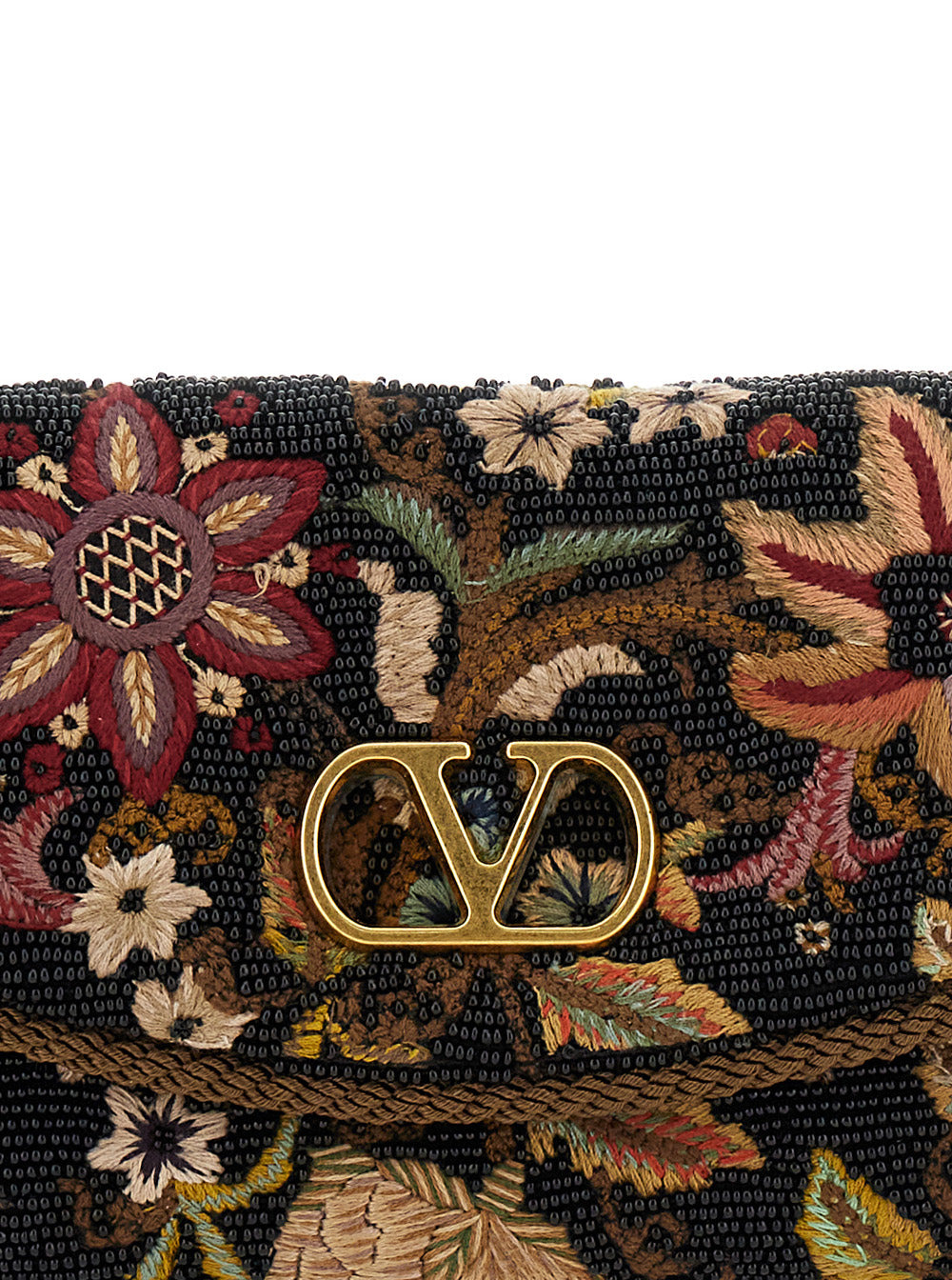 Valentino Garavani Women Clutch | Vain Soft | Ric.Threads - Beads Ramage/Vit.Soft.Grai - 5