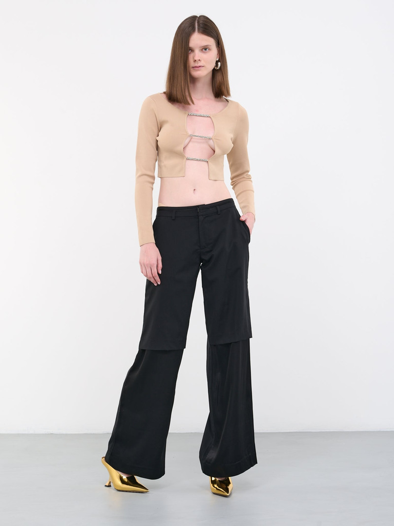 CHRISTOPHER ESBER Crystal Lattice Knit Top outlook