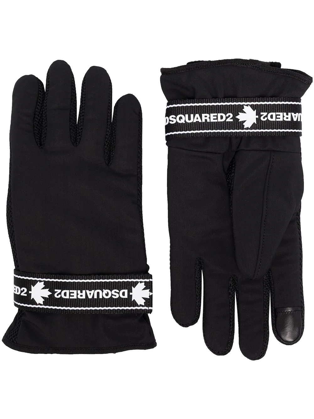 logo tape gloves - 1