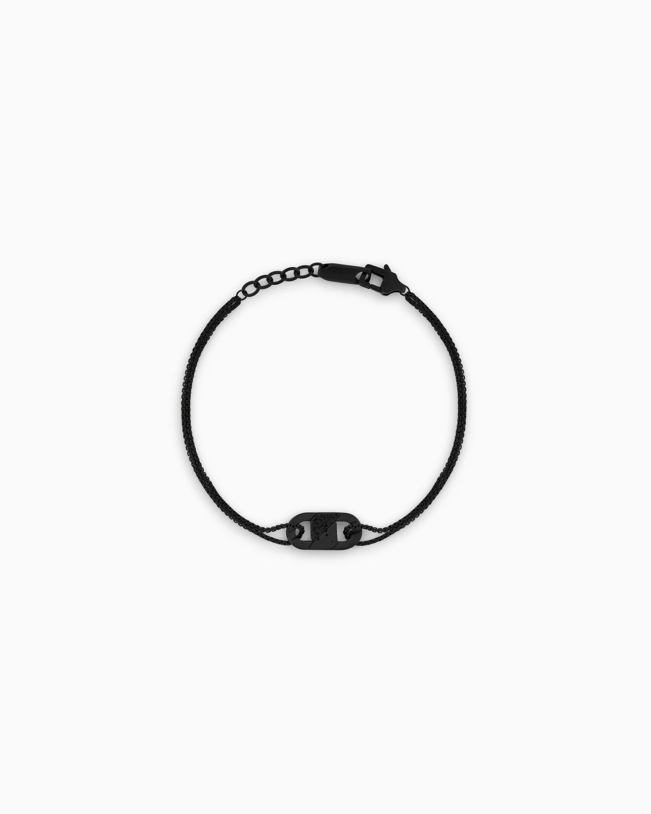 BLACK CRYSTAL ID BRACELET - 1
