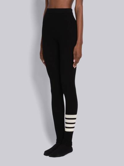 Thom Browne Wool Cashmere Rib 4-Bar Seamless Leggings outlook