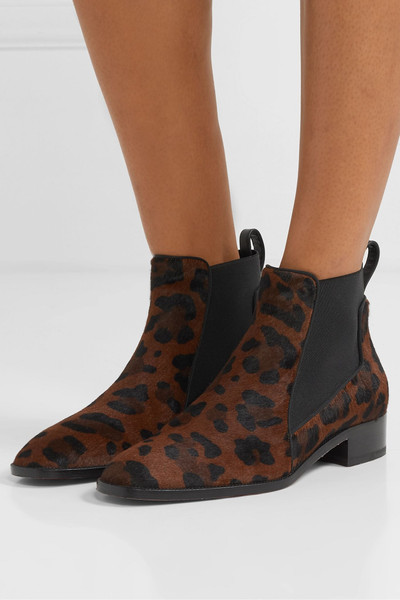 Christian Louboutin Marnmada 40 leopard-print calf hair Chelsea boots outlook