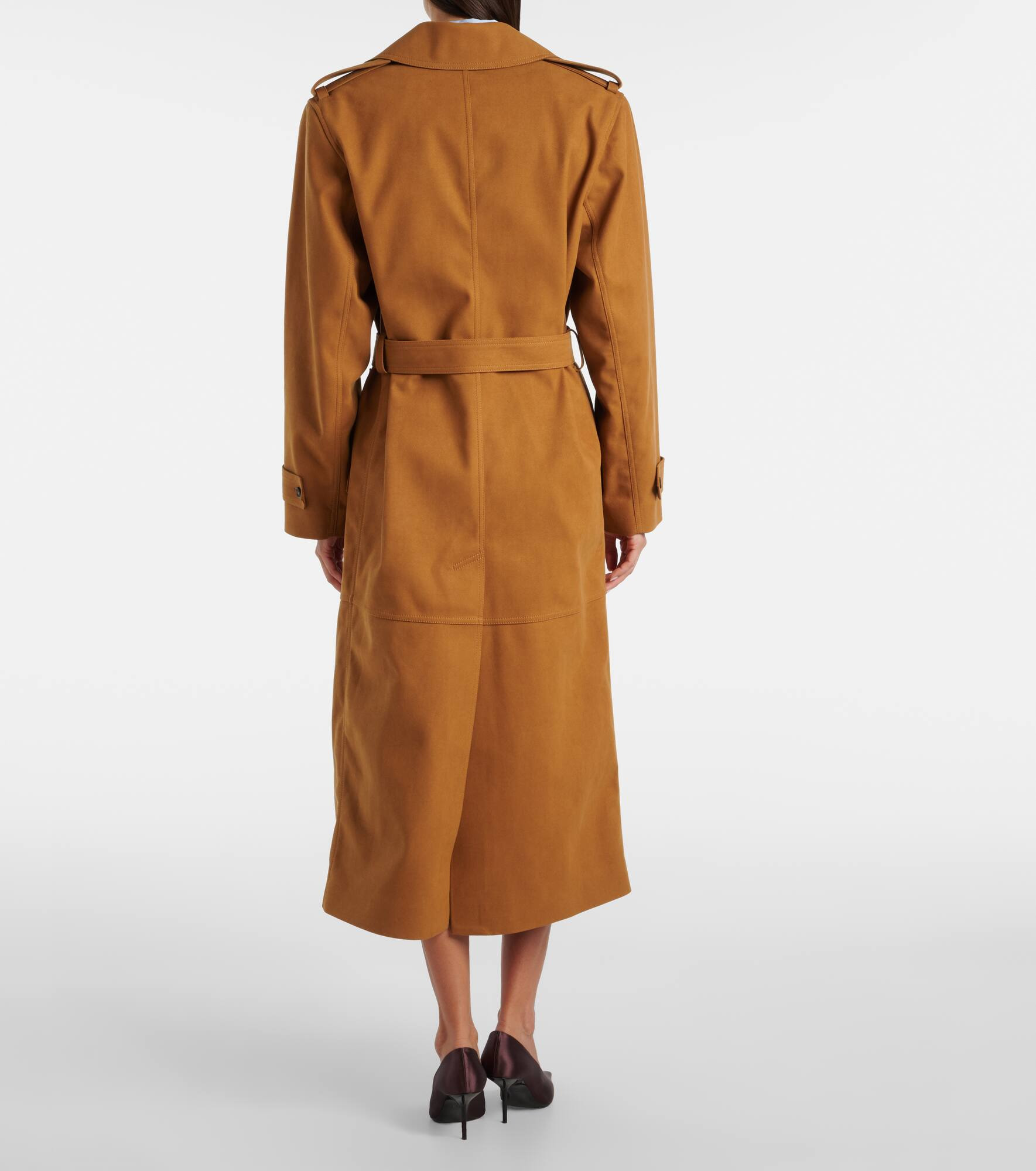 Double-breasted belted coat - 3