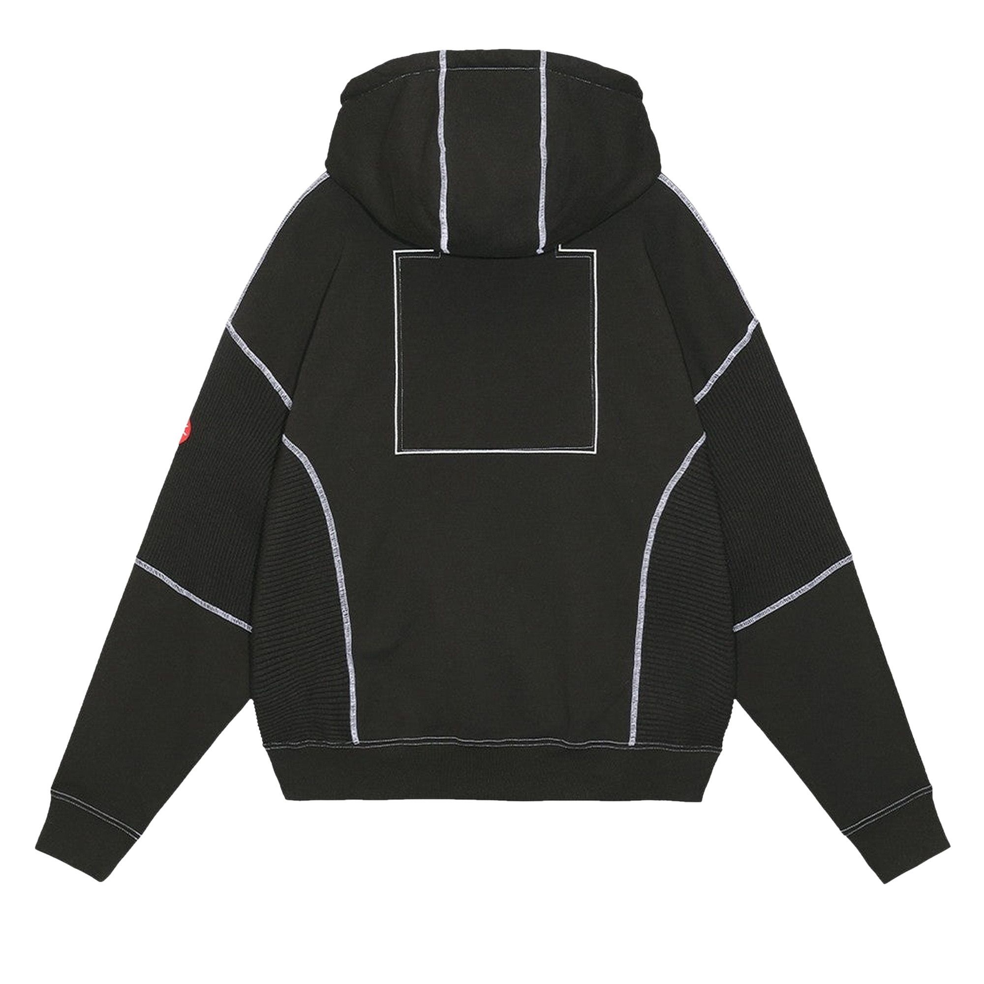 Cav Empt Wide Rib Cut Heavy Hoodie 'Black' - 2