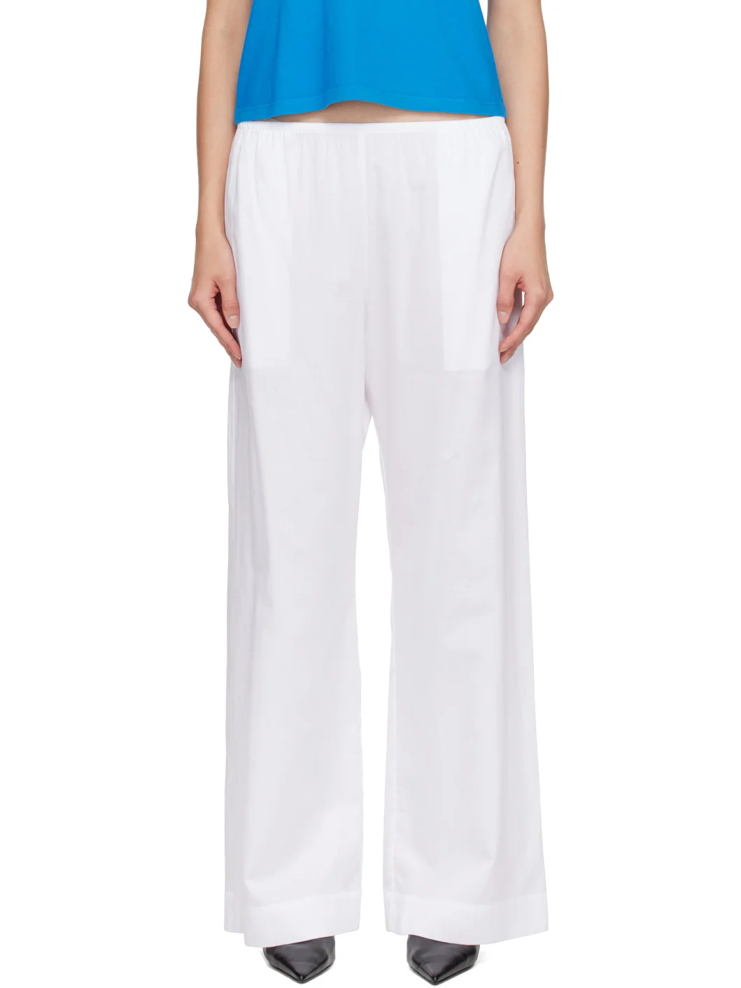 White Yoko Pocket Trousers - 1
