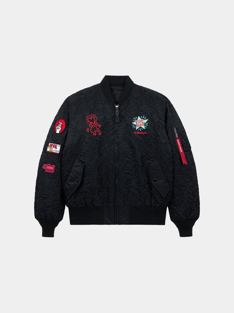 KEITH HARING X ALPHA MA-1 ALL OVER EMBROIDERY 1