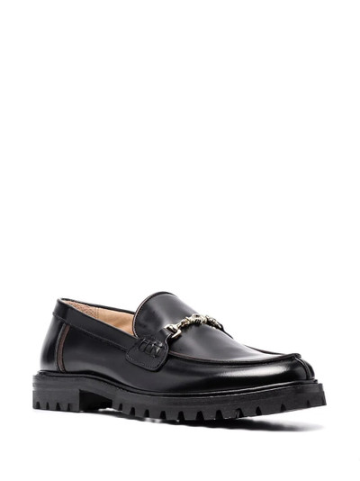 Filling Pieces chain-embellished leather loafers outlook