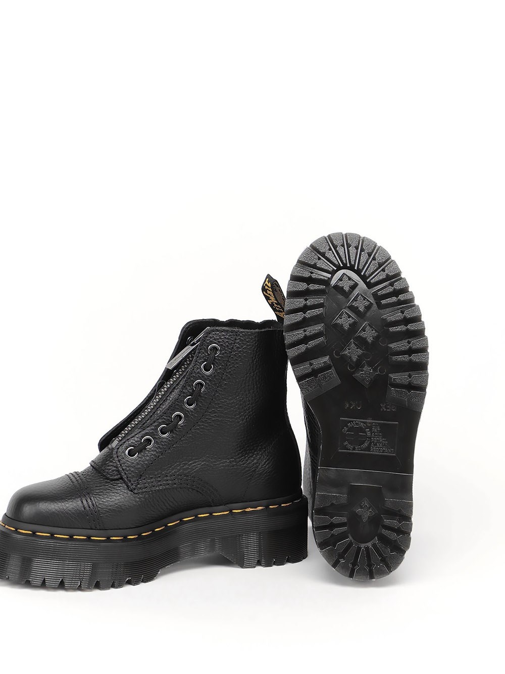 `Sinclair` Leather Platform Boots - 4
