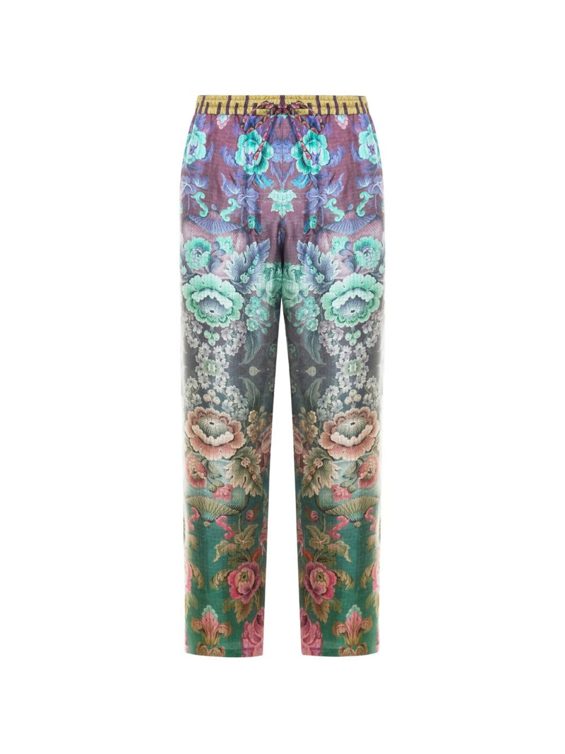 Aloe floral straight-leg trousers 1
