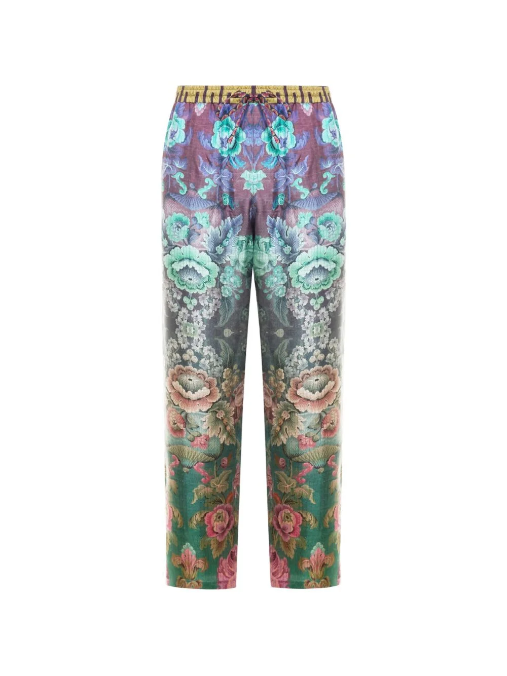 Aloe floral straight-leg trousers - 1