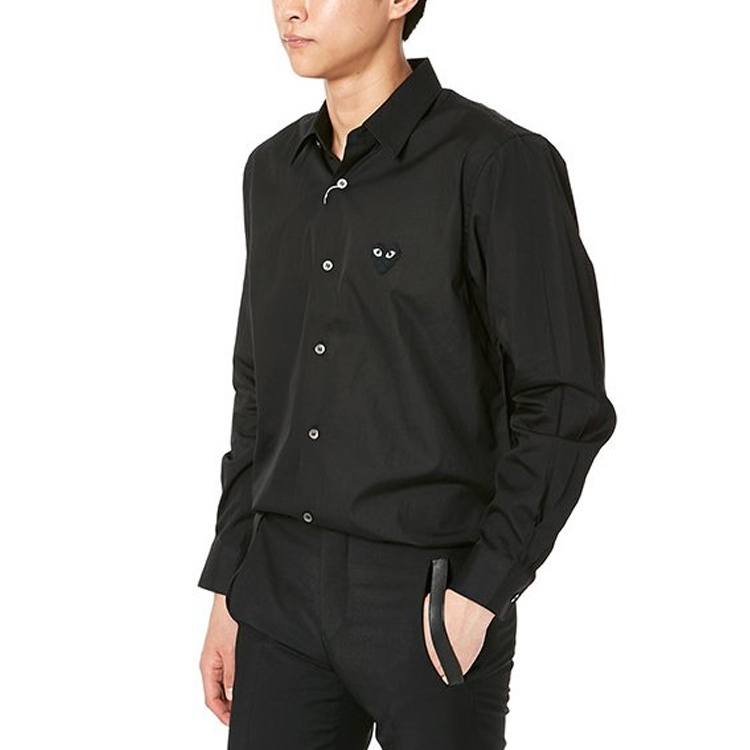 COMME des GARCONS PLAY Black Emblem Button Down 'Black' AZ-B004-051-1 - 5