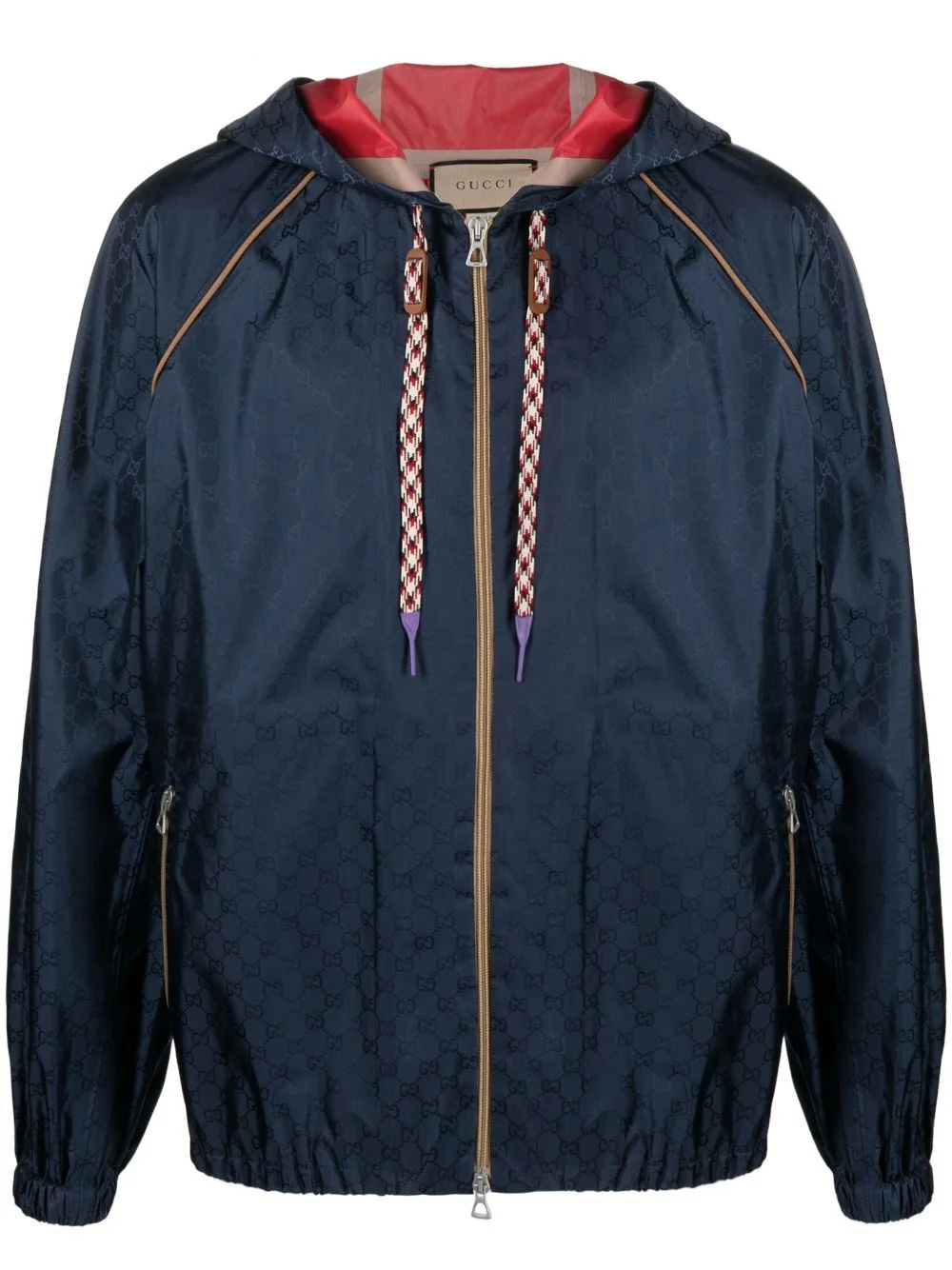 GG Supreme-jacquard hooded jacket - 1