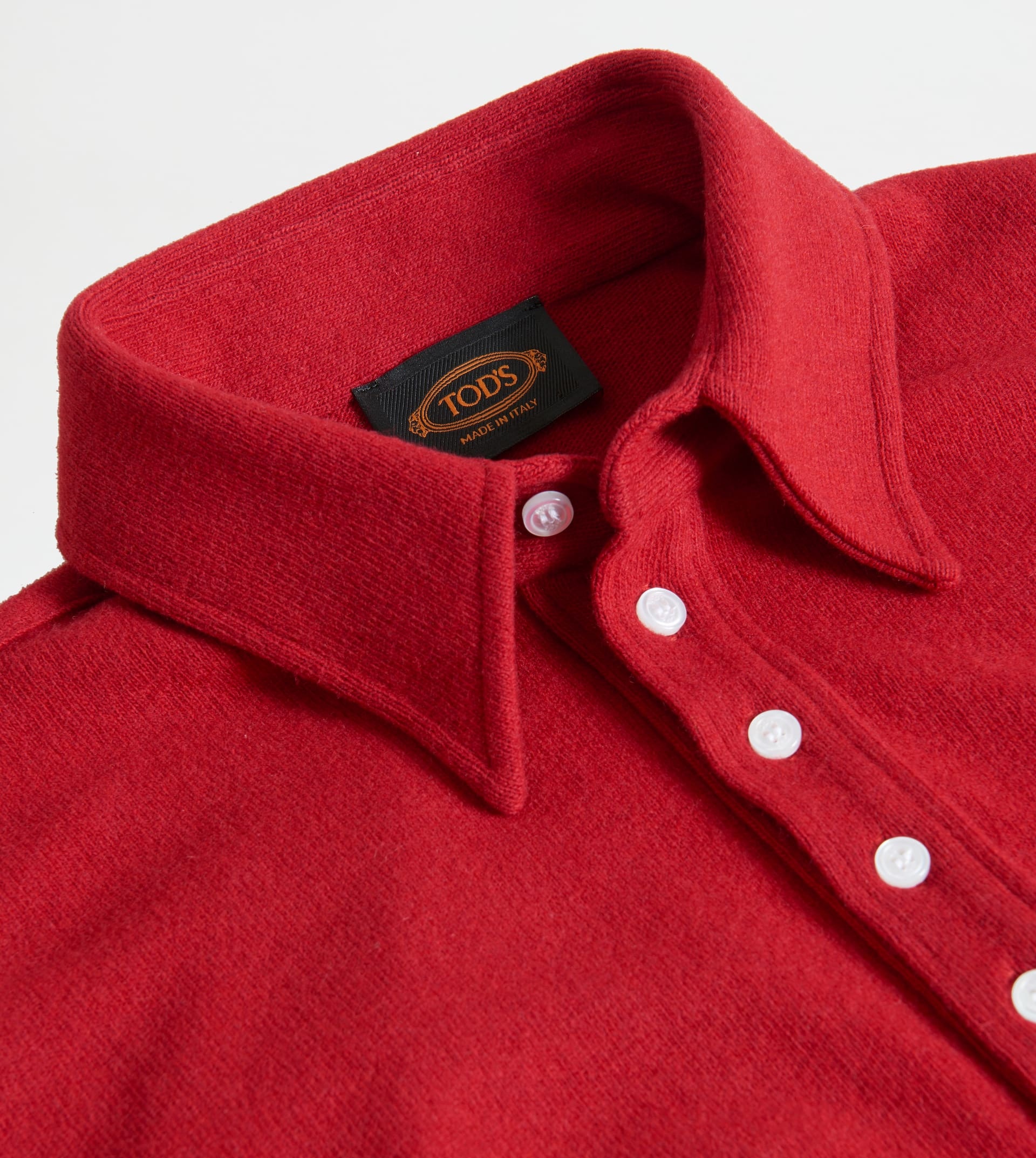 SHIRT IN MIXED WOOL - RED - 5