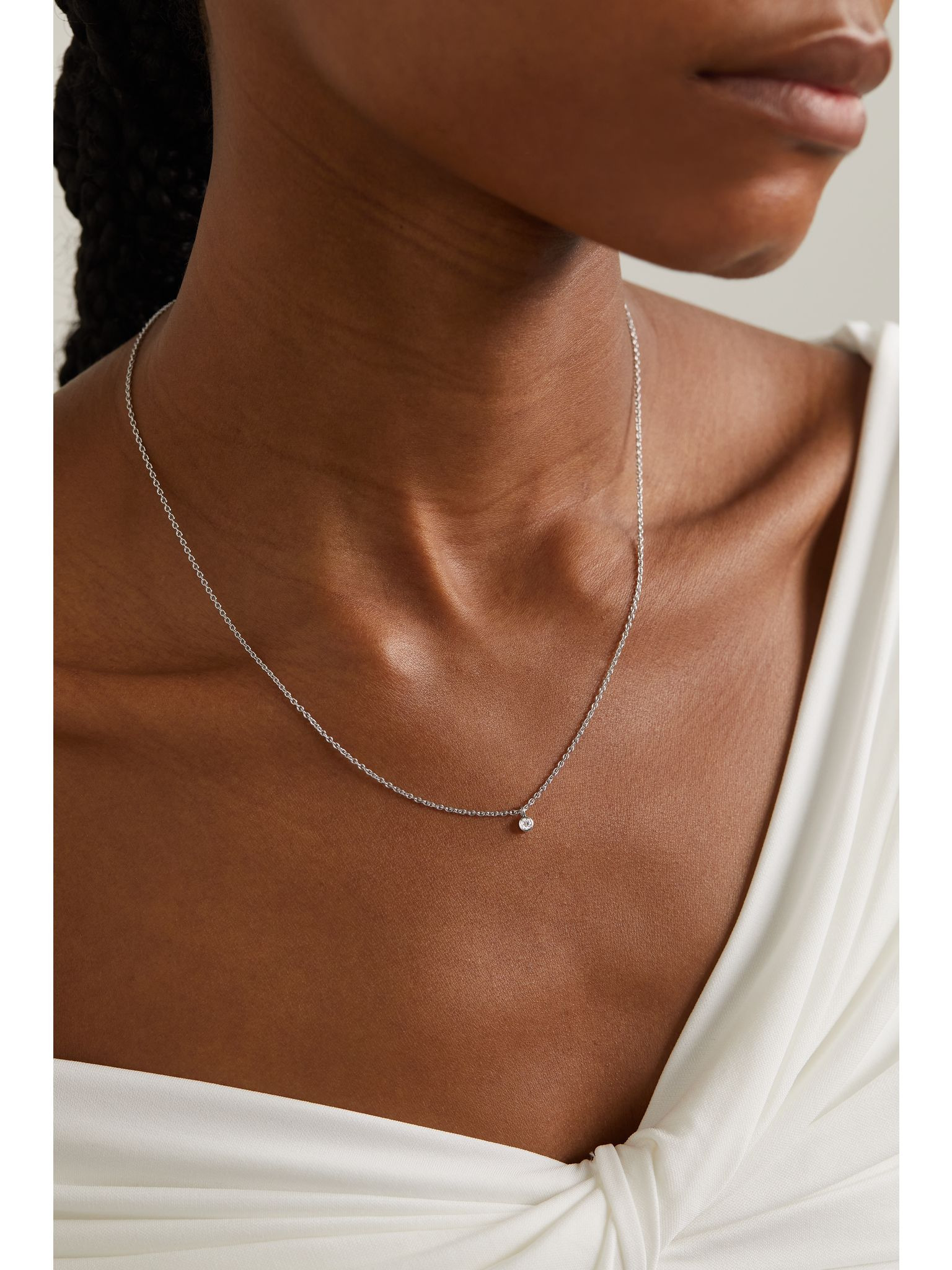 My First De Beers Clea 18-karat white gold diamond necklace Gold - 2