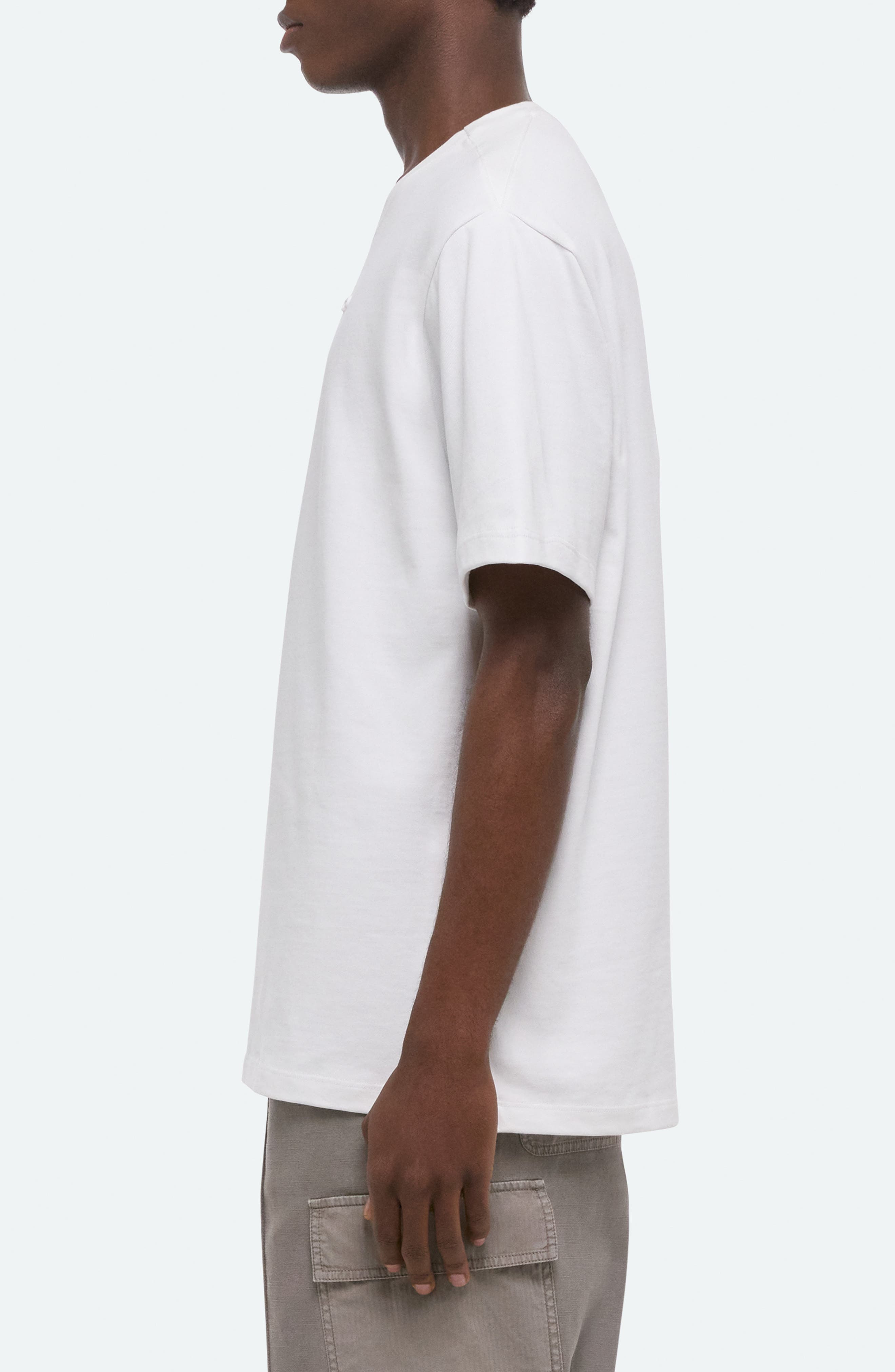 Helmut Lang Classic Washed Cotton Jersey T-Shirt in Optic White at Nordstrom - 3