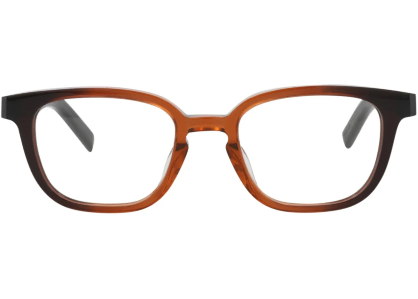 Berluti Square-Frame Acetate Optical Frames Orange Black Transparent (BL50003I-50-044) - 1