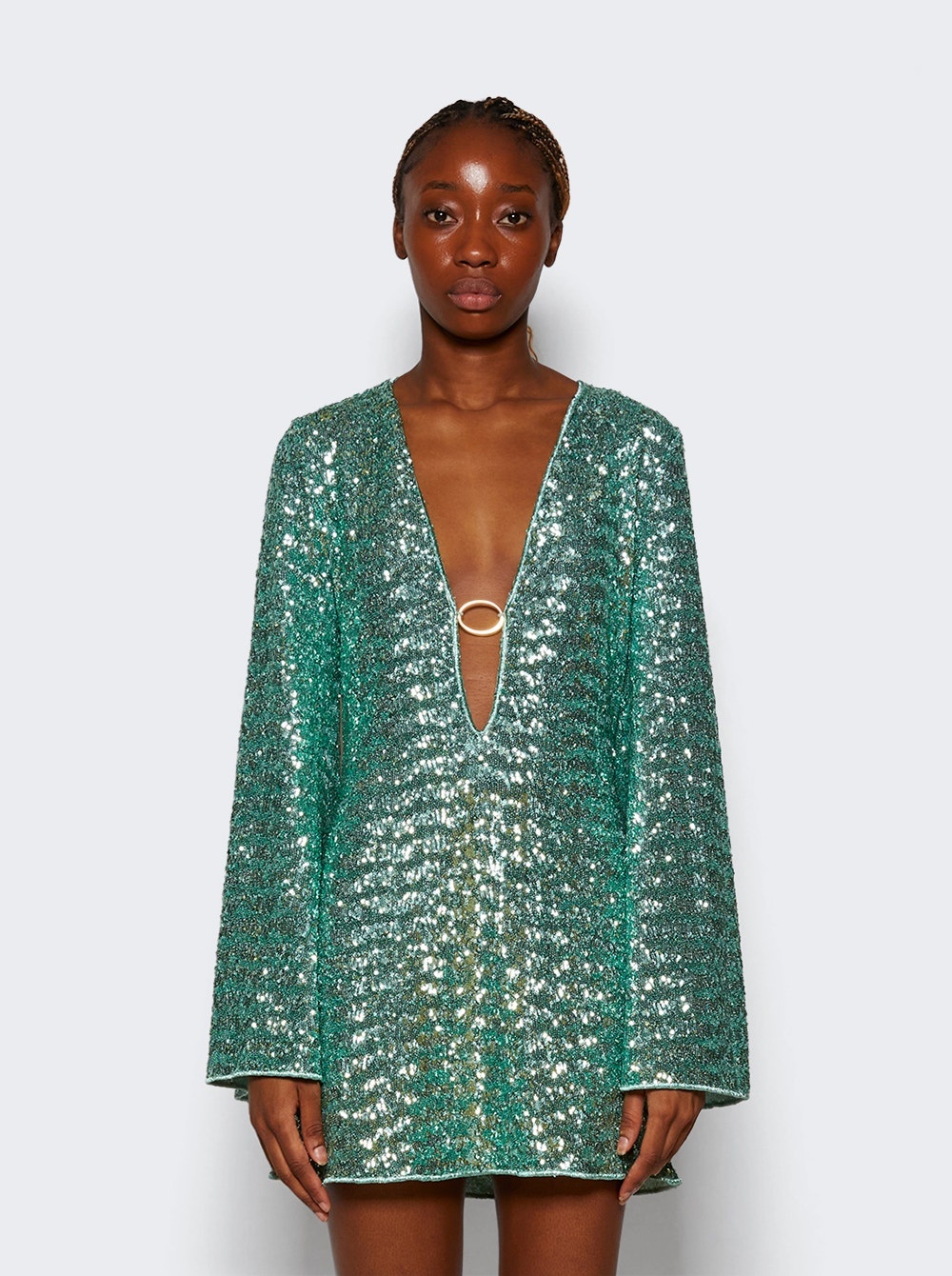 Paillettes O Kaftan Aqua - 3