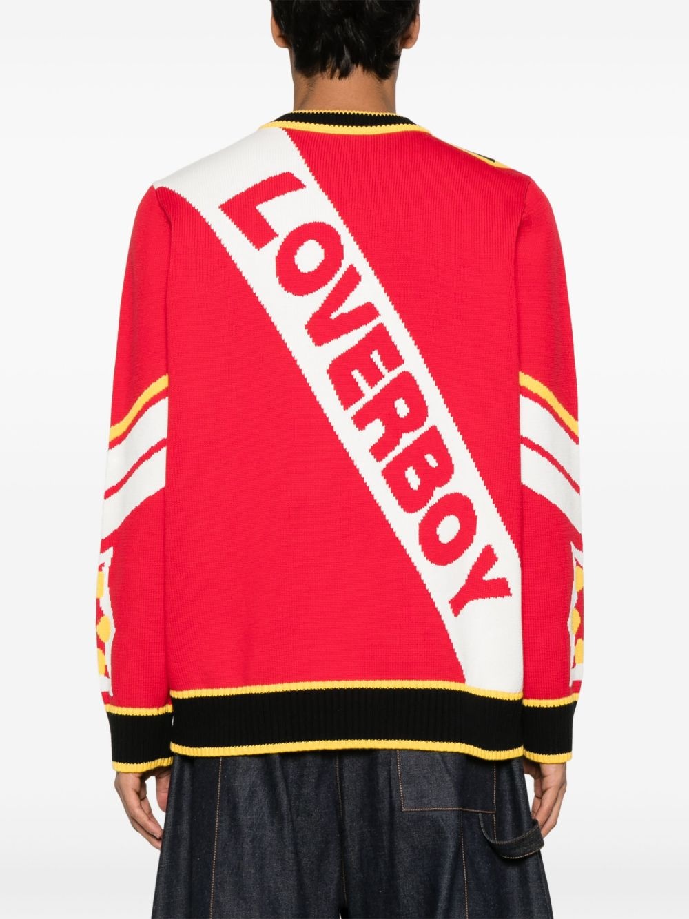 intarsia-logo sweater - 4