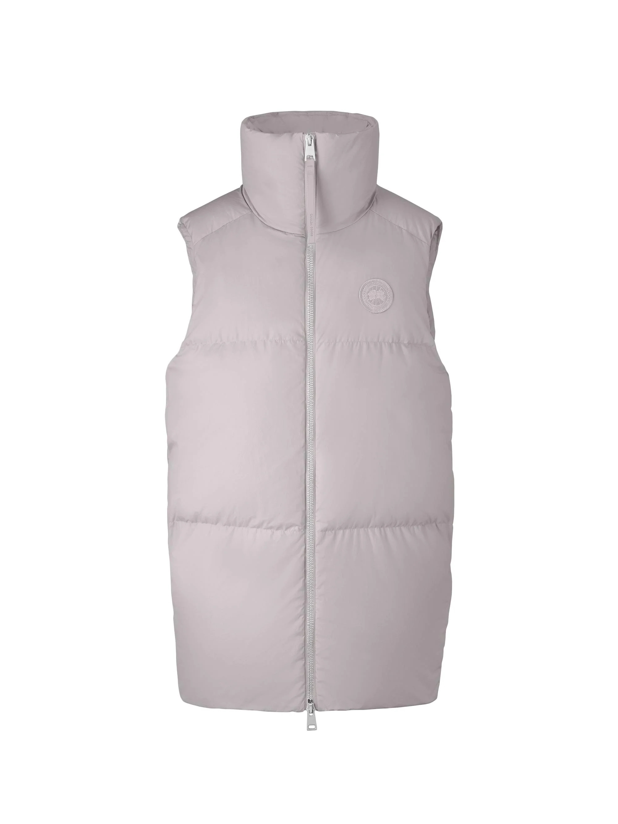 Women's Garnet Oversized Down Vest - Moonstone Grey - 1