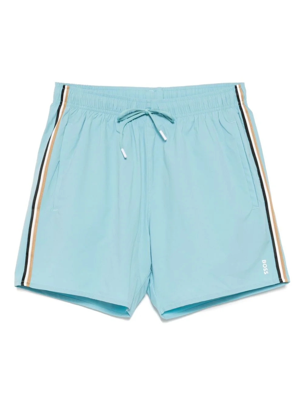 striped logo swim shorts - 1