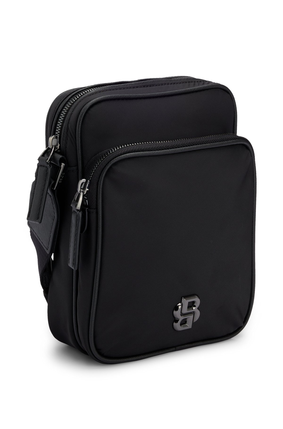 TWILL REPORTER BAG WITH DOUBLE B MONOGRAM - 5