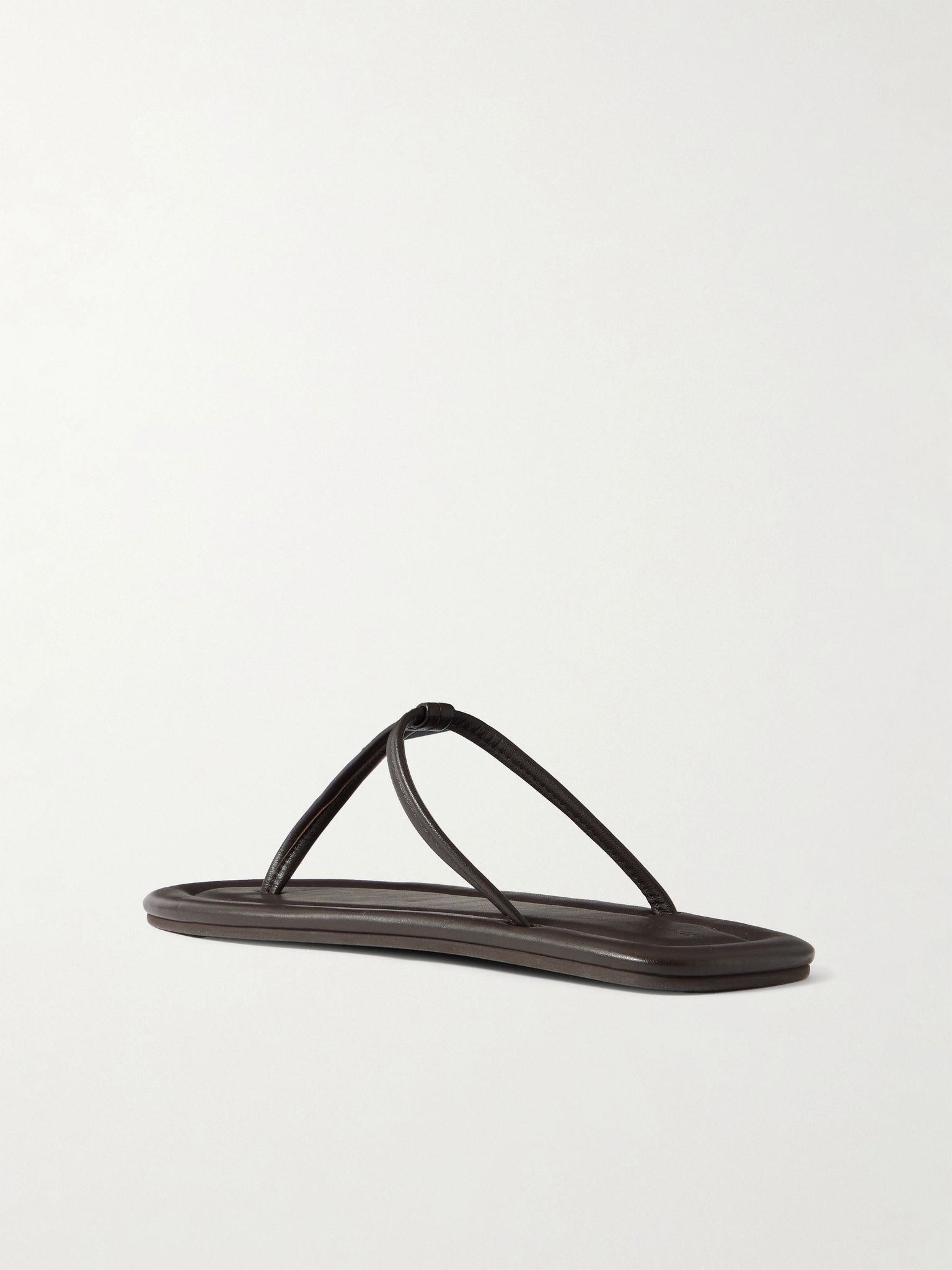 T leather sandals Chocolate - 3